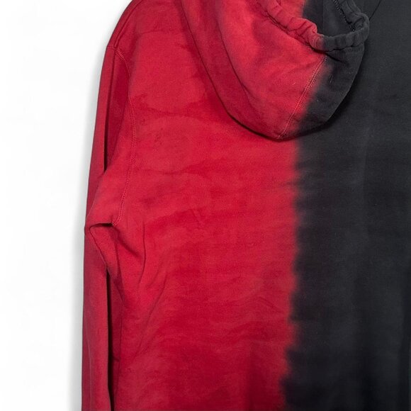 Broken Promises x Hot Stuff Heart Shaped Black & Red Split Dye Hoodie - Picture 4 of 8